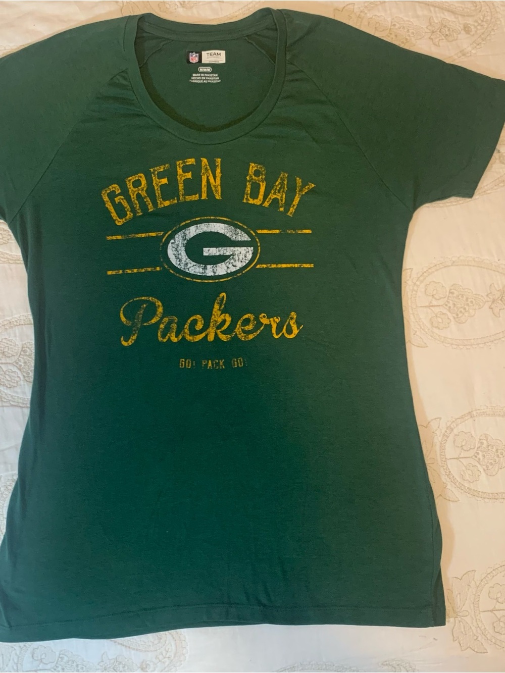 NFL Women's Green Bay Packers Team Apparel Baby Tee Ladies Sz Medium